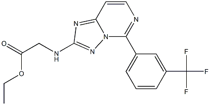 2-Ethoxycarbonylmethylamino-5-[3-trifluoromethylphenyl][1,2,4]triazolo[1,5-c]pyrimidine 结构式