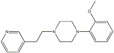 4-(o-Methoxyphenyl)-1-[2-(3-pyridyl)ethyl]piperazine 结构式