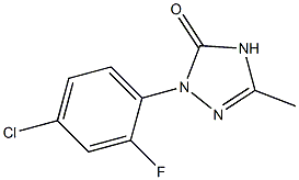 2-(2-Fluoro-4-chlorophenyl)-5-methyl-3,4-dihydro-2H-1,2,4-triazole-3-one 结构式