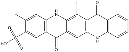 5,7,12,14-Tetrahydro-3,6-dimethyl-7,14-dioxoquino[2,3-b]acridine-2-sulfonic acid 结构式