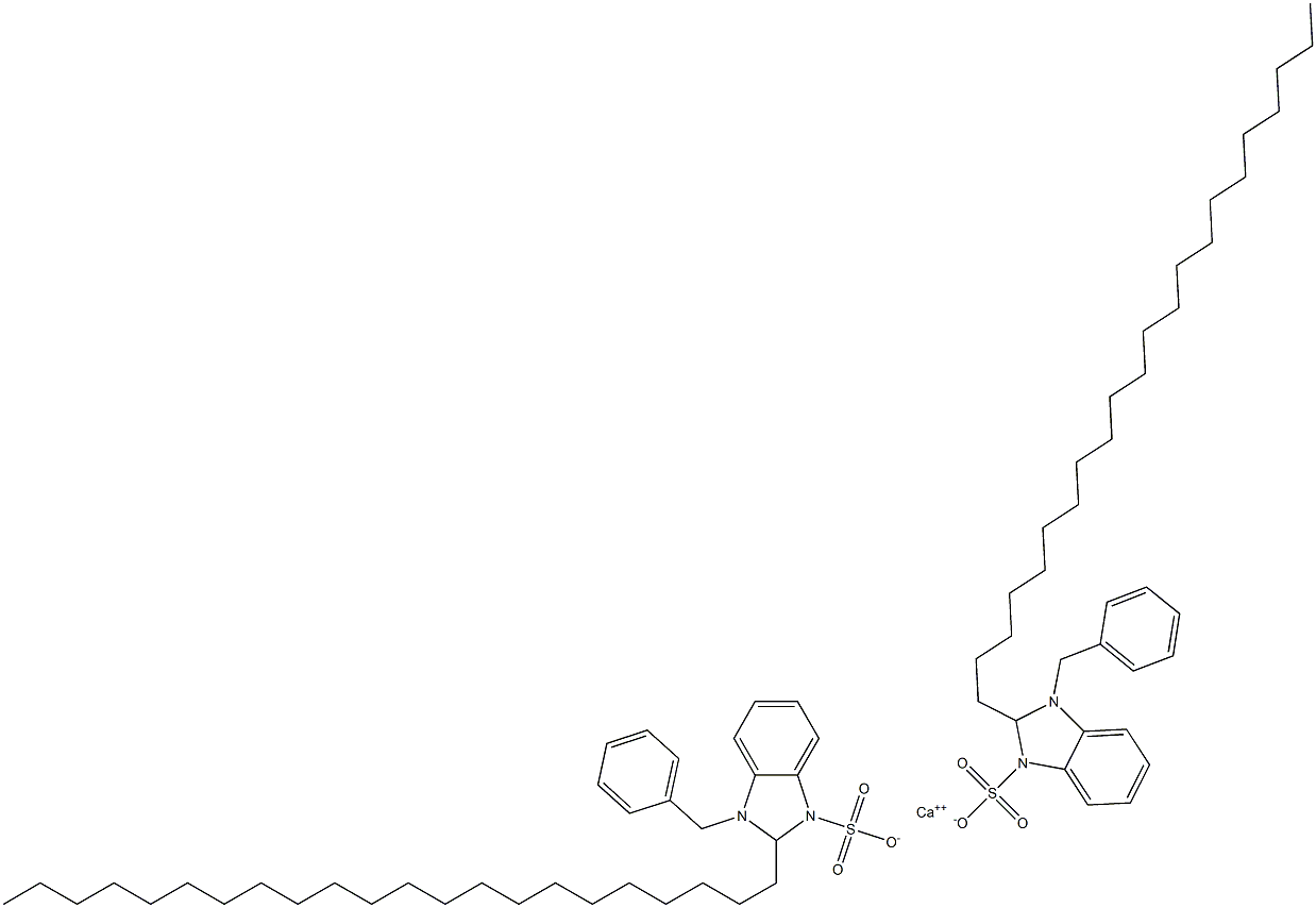 Bis(1-benzyl-2,3-dihydro-2-docosyl-1H-benzimidazole-3-sulfonic acid)calcium salt 结构式