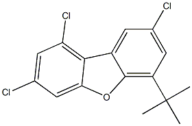 1,3,8-Trichloro-6-tert-butyldibenzofuran 结构式
