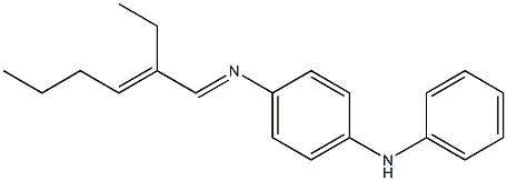 N-(2-Ethyl-2-hexenylidene)-N'-phenyl-p-phenylenediamine 结构式