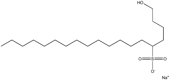 1-Hydroxynonadecane-5-sulfonic acid sodium salt 结构式