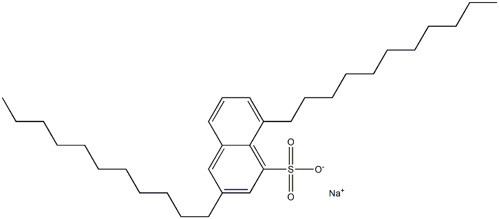 3,8-Diundecyl-1-naphthalenesulfonic acid sodium salt 结构式