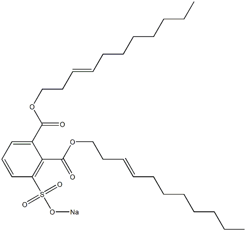 3-(Sodiosulfo)phthalic acid di(3-undecenyl) ester 结构式