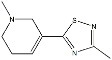 3-Methyl-5-[(1,2,5,6-tetrahydro-1-methylpyridin)-3-yl]-1,2,4-thiadiazole 结构式