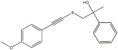 2-Phenyl-3-[[(4-methoxyphenyl)ethynyl]thio]propan-2-ol 结构式