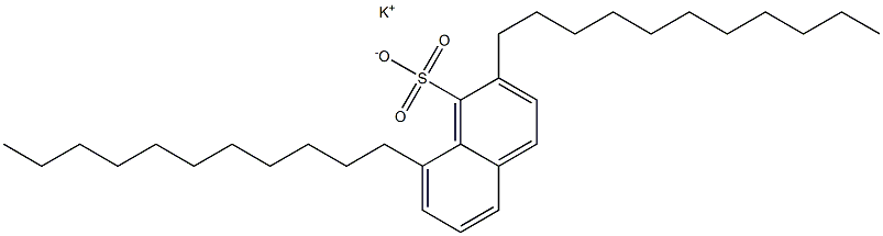 2,8-Diundecyl-1-naphthalenesulfonic acid potassium salt 结构式