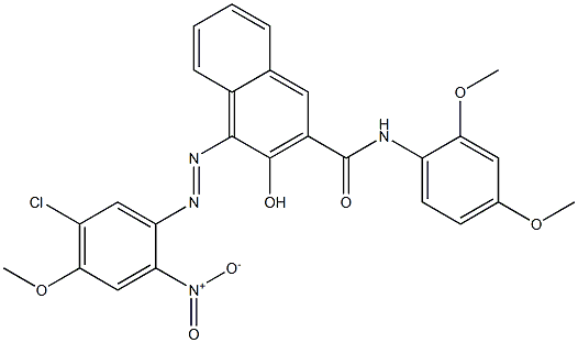 4-(5-Chloro-4-methoxy-2-nitrophenylazo)-3-hydroxy-N-(2,4-dimethoxyphenyl)-2-naphthamide 结构式