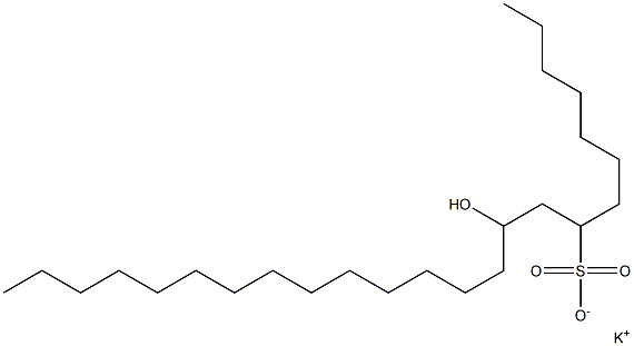 10-Hydroxytetracosane-8-sulfonic acid potassium salt 结构式