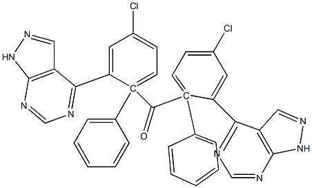 1-Phenyl-1H-pyrazolo[3,4-d]pyrimidin-4-yl(4-chlorophenyl) ketone 结构式