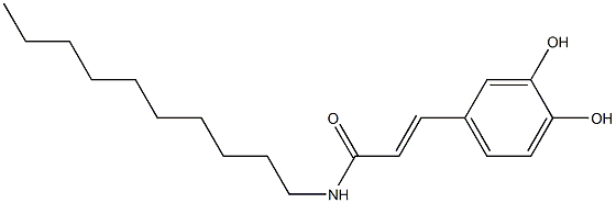 (E)-N-Decyl-3-(3,4-dihydroxyphenyl)propenamide 结构式