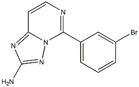 2-Amino-5-[3-bromophenyl][1,2,4]triazolo[1,5-c]pyrimidine 结构式