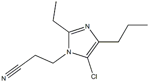 5-Chloro-1-(2-cyanoethyl)-2-ethyl-4-propyl-1H-imidazole 结构式