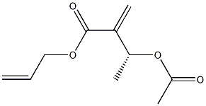 (3R)-3-Acetyloxy-2-methylenebutyric acid 2-propenyl ester 结构式