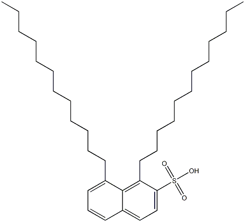 1,8-Didodecyl-2-naphthalenesulfonic acid 结构式