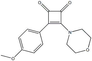 4-(4-Methoxyphenyl)-3-morpholino-3-cyclobutene-1,2-dione 结构式
