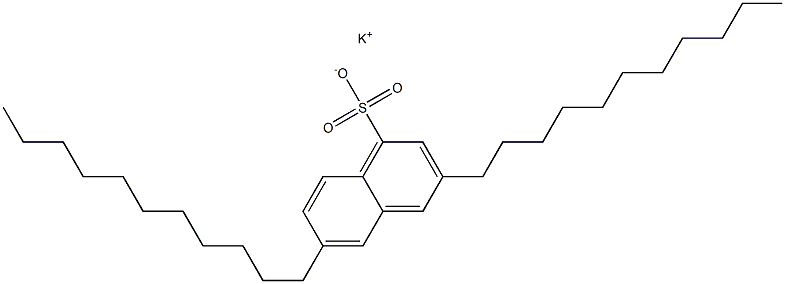 3,6-Diundecyl-1-naphthalenesulfonic acid potassium salt 结构式