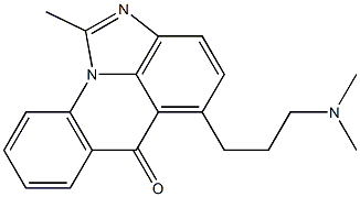 5-(3-Dimethylaminopropyl)-1-methyl-6H-2,10b-diazaaceanthrylen-6-one 结构式