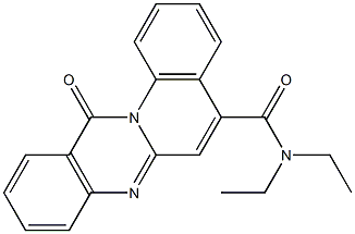 N,N-Diethyl-12-oxo-12H-quino[2,1-b]quinazoline-5-carboxamide 结构式