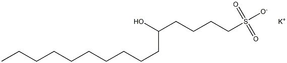 5-Hydroxypentadecane-1-sulfonic acid potassium salt 结构式