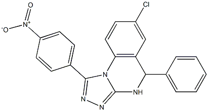 7-Chloro-4,5-dihydro-1-(4-nitrophenyl)-5-phenyl[1,2,4]triazolo[4,3-a]quinazoline 结构式