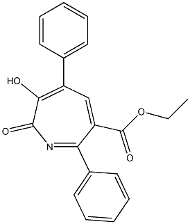 3-Hydroxy-4,7-diphenyl-2-oxo-2H-azepine-6-carboxylic acid ethyl ester 结构式