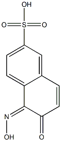 5,6-Dihydro-5-(hydroxyimino)-6-oxo-2-naphthalenesulfonic acid 结构式