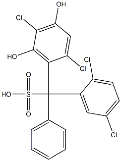 (2,5-Dichlorophenyl)(2,5-dichloro-4,6-dihydroxyphenyl)phenylmethanesulfonic acid 结构式