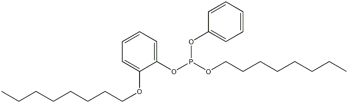 Phosphorous acid 2-(octyloxy)octyldiphenyl ester 结构式