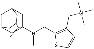 2-[Dimethyl(1-adamantyl)aminiomethyl]-3-(trimethylsilylmethyl)thiophene 结构式