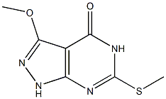3-Methoxy-6-methylthio-1H-pyrazolo[3,4-d]pyrimidin-4(5H)-one 结构式