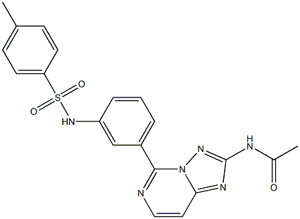 2-Acetylamino-5-[3-(4-methylphenylsulfonylamino)phenyl][1,2,4]triazolo[1,5-c]pyrimidine 结构式