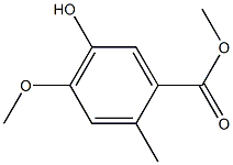 4-Methoxy-2-methyl-5-hydroxybenzoic acid methyl ester 结构式