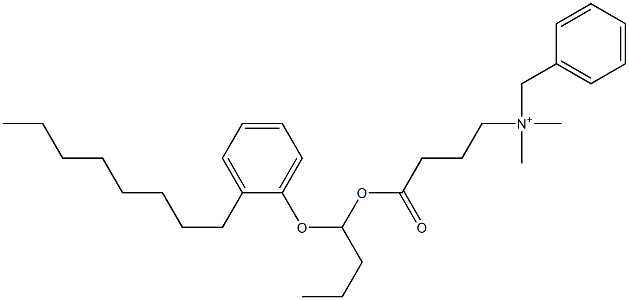 N,N-Dimethyl-N-benzyl-N-[3-[[1-(2-octylphenyloxy)butyl]oxycarbonyl]propyl]aminium 结构式