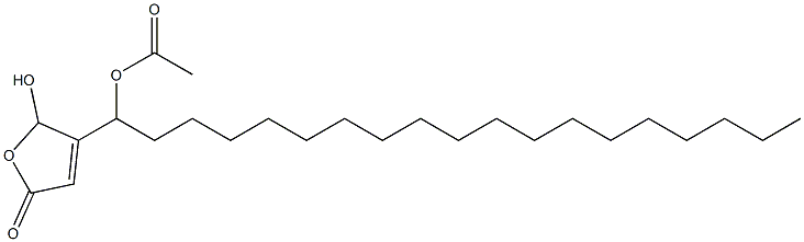 Acetic acid 1-[(2,5-dihydro-2-hydroxy-5-oxofuran)-3-yl]nonadecyl ester 结构式