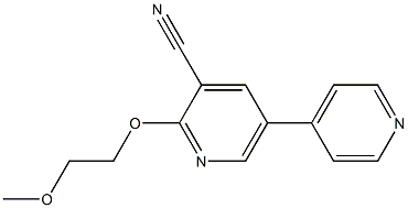 2-(2-Methoxyethoxy)-5-(4-pyridinyl)pyridine-3-carbonitrile 结构式