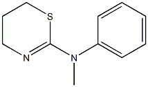 2-[Phenyl(methyl)amino]-5,6-dihydro-4H-1,3-thiazine 结构式