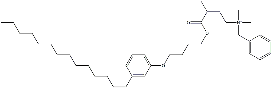 N,N-Dimethyl-N-benzyl-N-[3-[[4-(3-tetradecylphenyloxy)butyl]oxycarbonyl]butyl]aminium 结构式