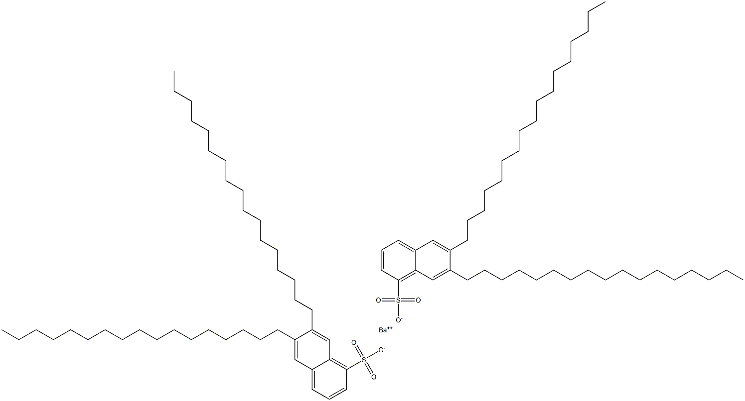 Bis(6,7-diheptadecyl-1-naphthalenesulfonic acid)barium salt 结构式