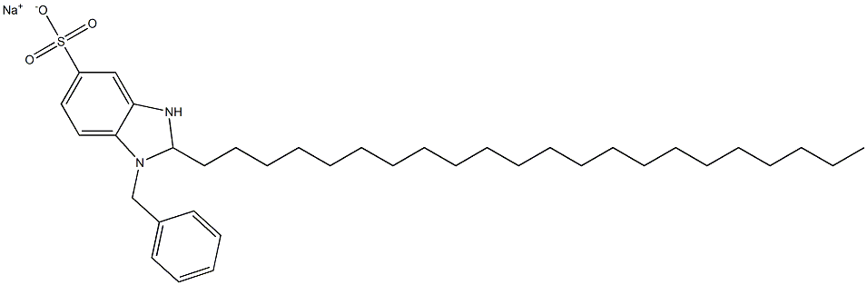 1-Benzyl-2,3-dihydro-2-docosyl-1H-benzimidazole-5-sulfonic acid sodium salt 结构式