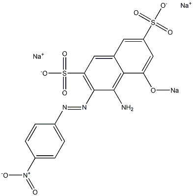 4-Amino-3-(p-nitrophenylazo)-5-sodiooxy-2,7-naphthalenedisulfonic acid disodium salt 结构式