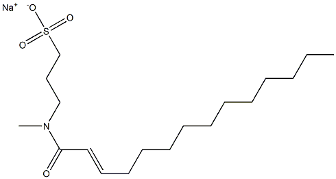 3-[N-(2-Tetradecenoyl)-N-methylamino]-1-propanesulfonic acid sodium salt 结构式