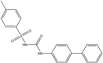 1-[4-Phenylphenyl]-3-(4-methylphenylsulfonyl)urea 结构式