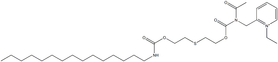 1-Ethyl-2-[N-acetyl-N-[2-[2-(pentadecylcarbamoyloxy)ethylthio]ethoxycarbonyl]aminomethyl]pyridinium 结构式