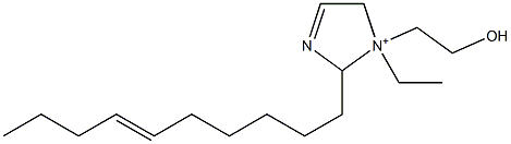 2-(6-Decenyl)-1-ethyl-1-(2-hydroxyethyl)-3-imidazoline-1-ium 结构式