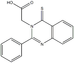 2-Phenyl-4-thioxoquinazoline-3(4H)-acetic acid 结构式