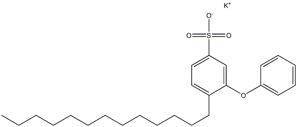3-Phenoxy-4-tridecylbenzenesulfonic acid potassium salt 结构式