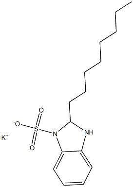 2,3-Dihydro-2-octyl-1H-benzimidazole-1-sulfonic acid potassium salt 结构式